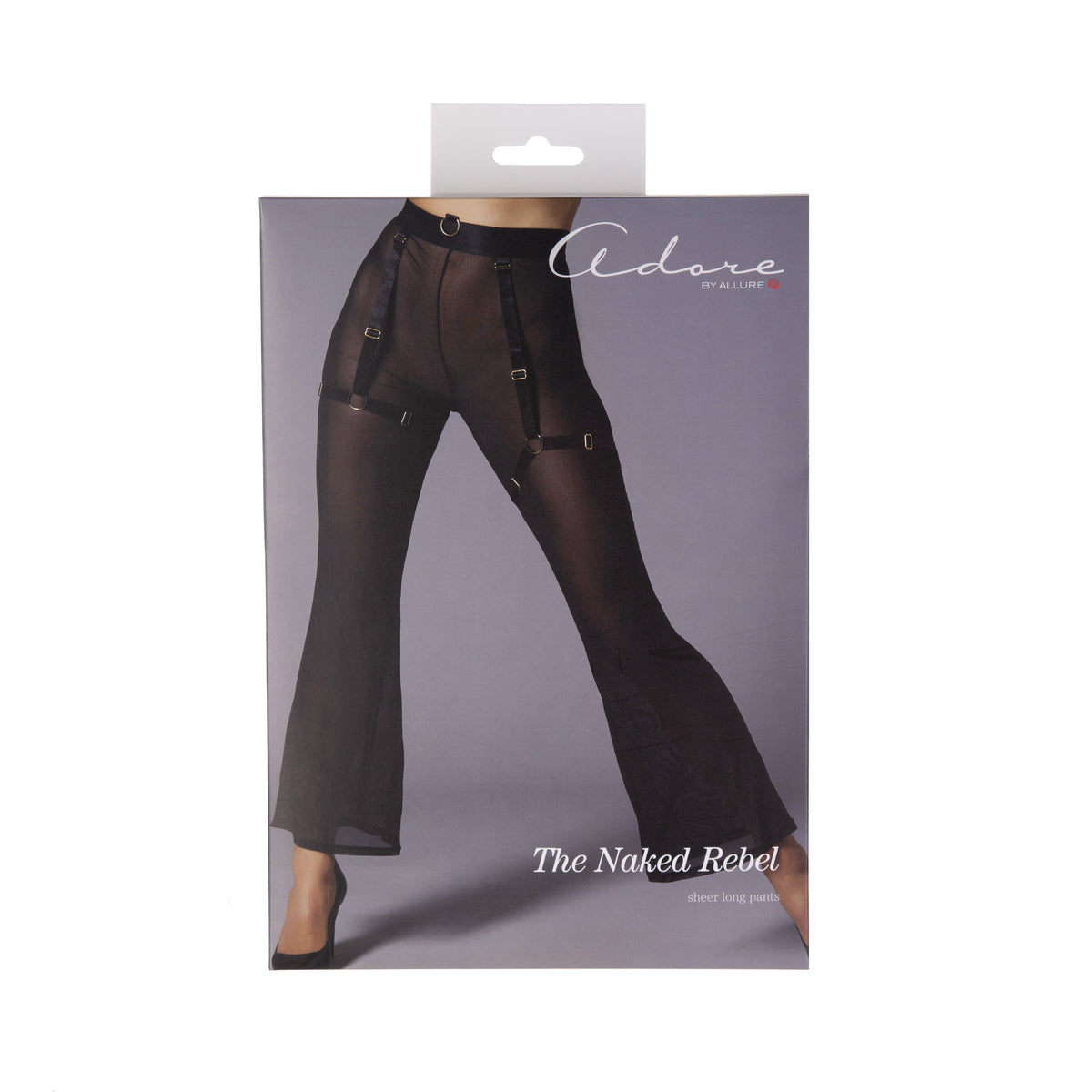 Adore by Allure The Naked Rebel Sheer Long Pants - Black