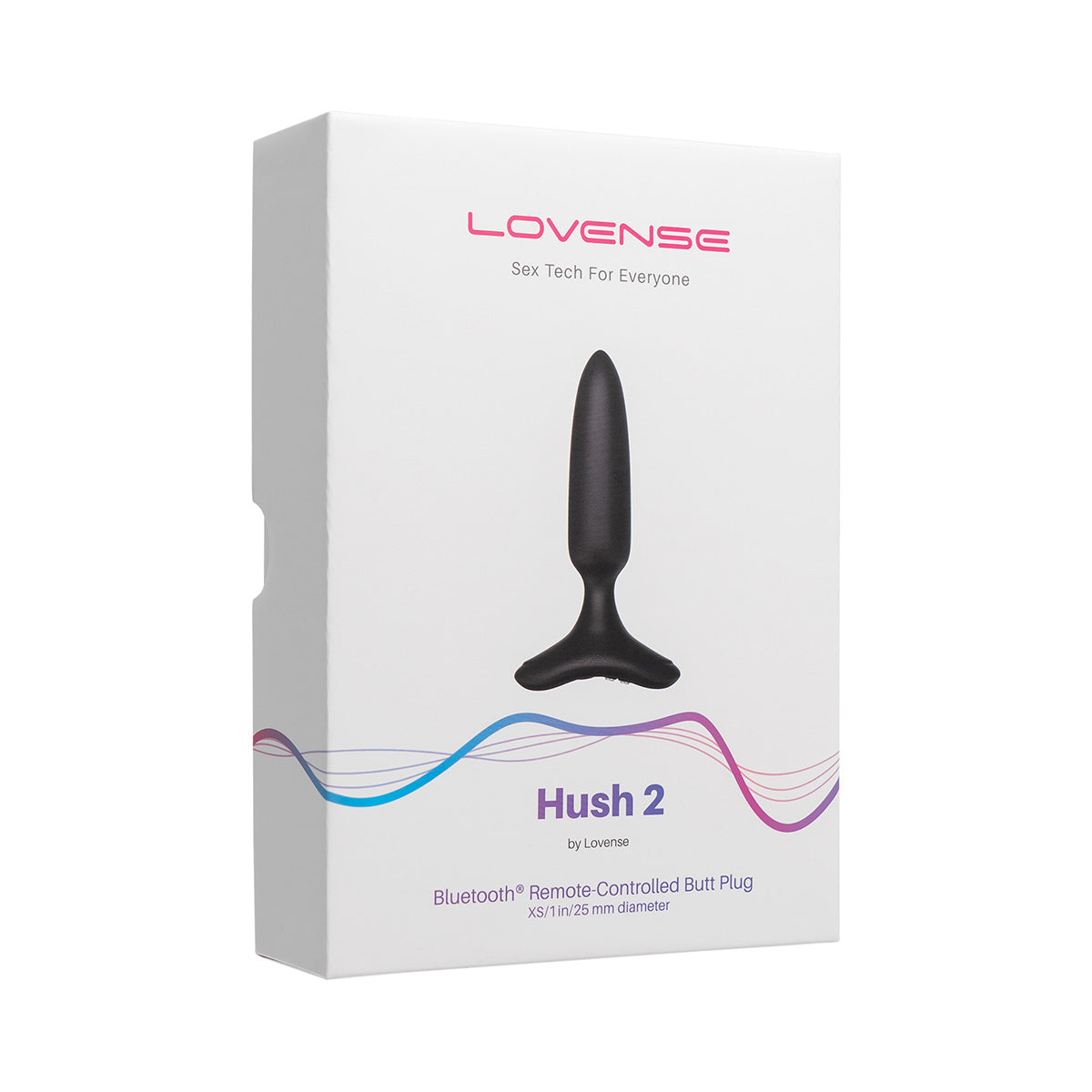 LOVENSE - Hush 2 Vibrating Remote-Controlled Plug - 1" - Black