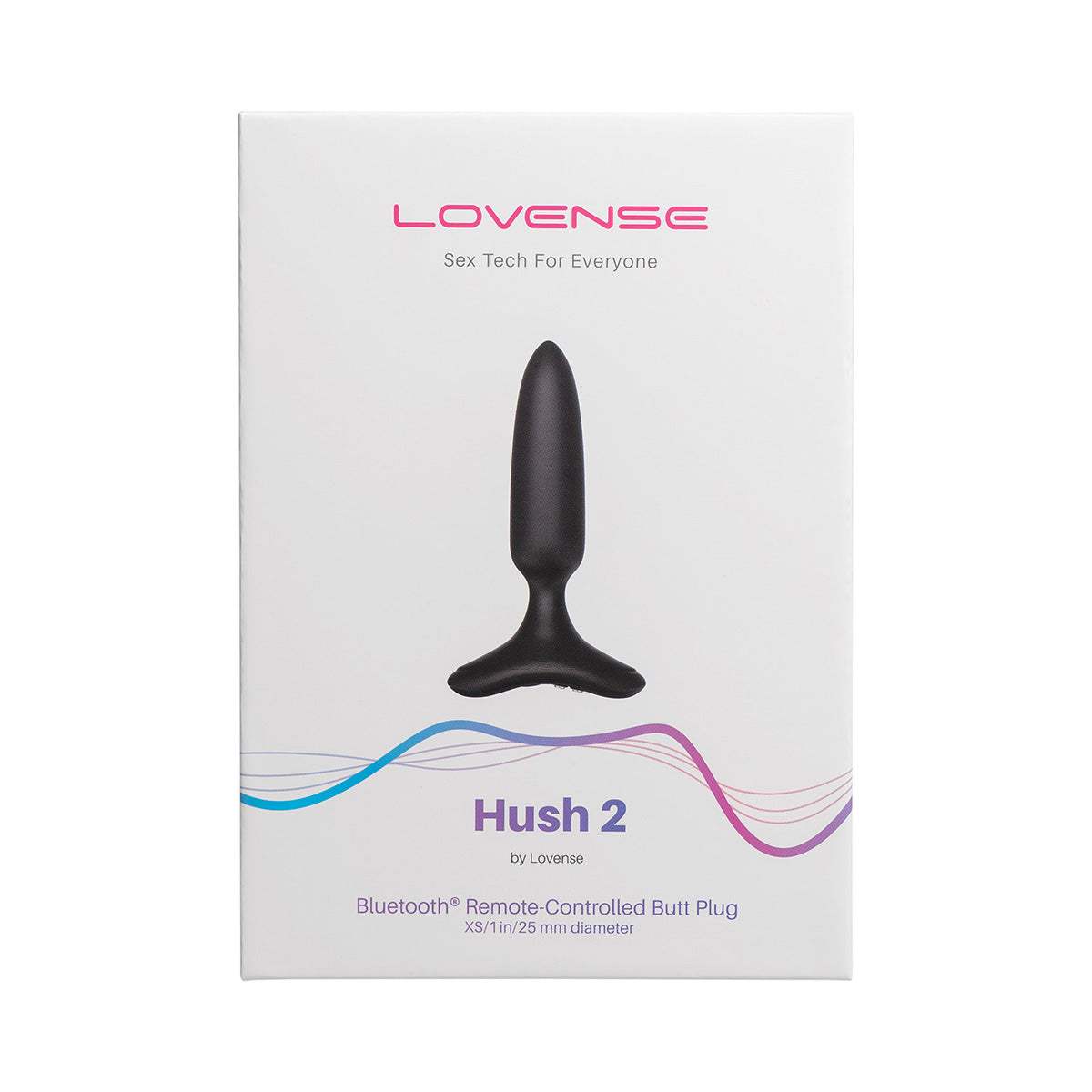 LOVENSE - Hush 2 Vibrating Remote-Controlled Plug - 1" - Black