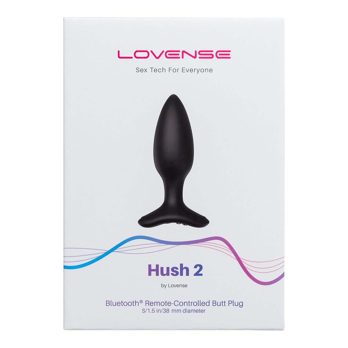 LOVENSE - Hush 2 Vibrating Remote-Controlled Butt Plug - 1.5" - Black
