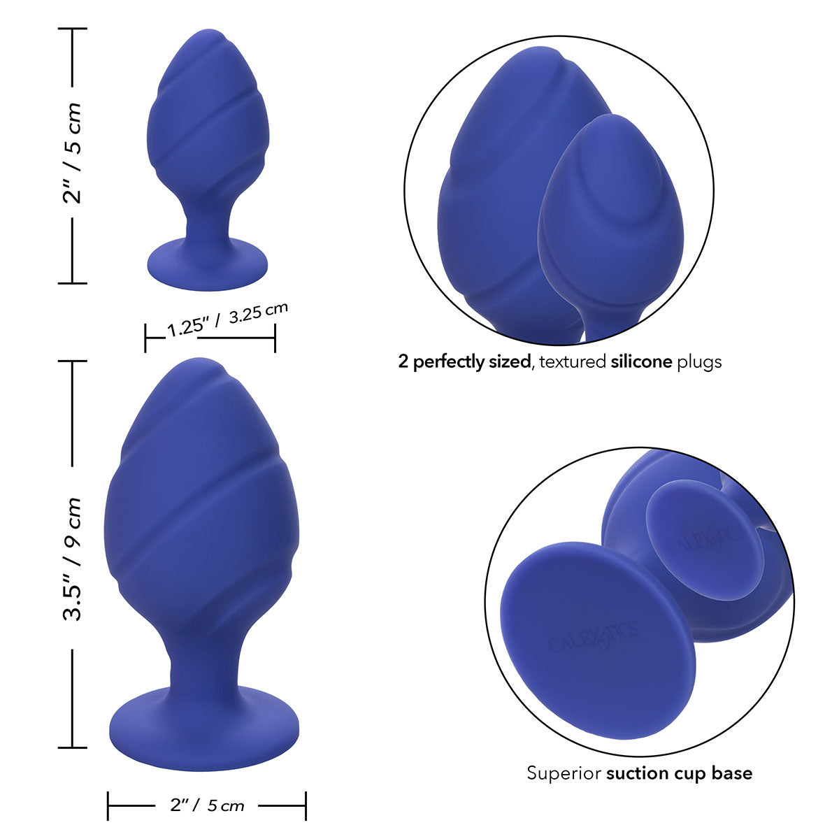 CalExotics® Cheeky Butt Plugs - Purple