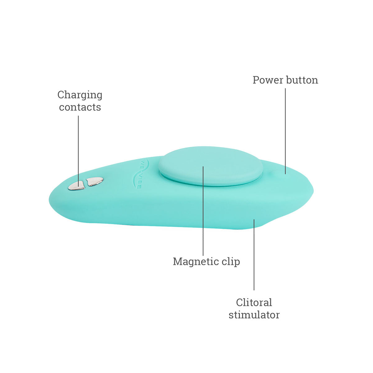 WE-VIBE® - Moxie+ Wearable Clitoral Vibrator - Aqua