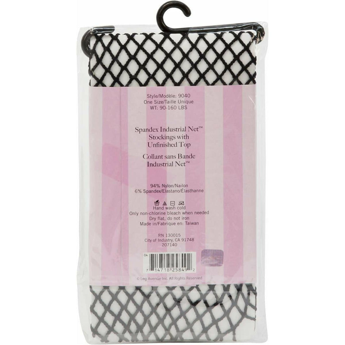 Leg Avenue Spandex Industrial Net Stockings - Black - One Size
