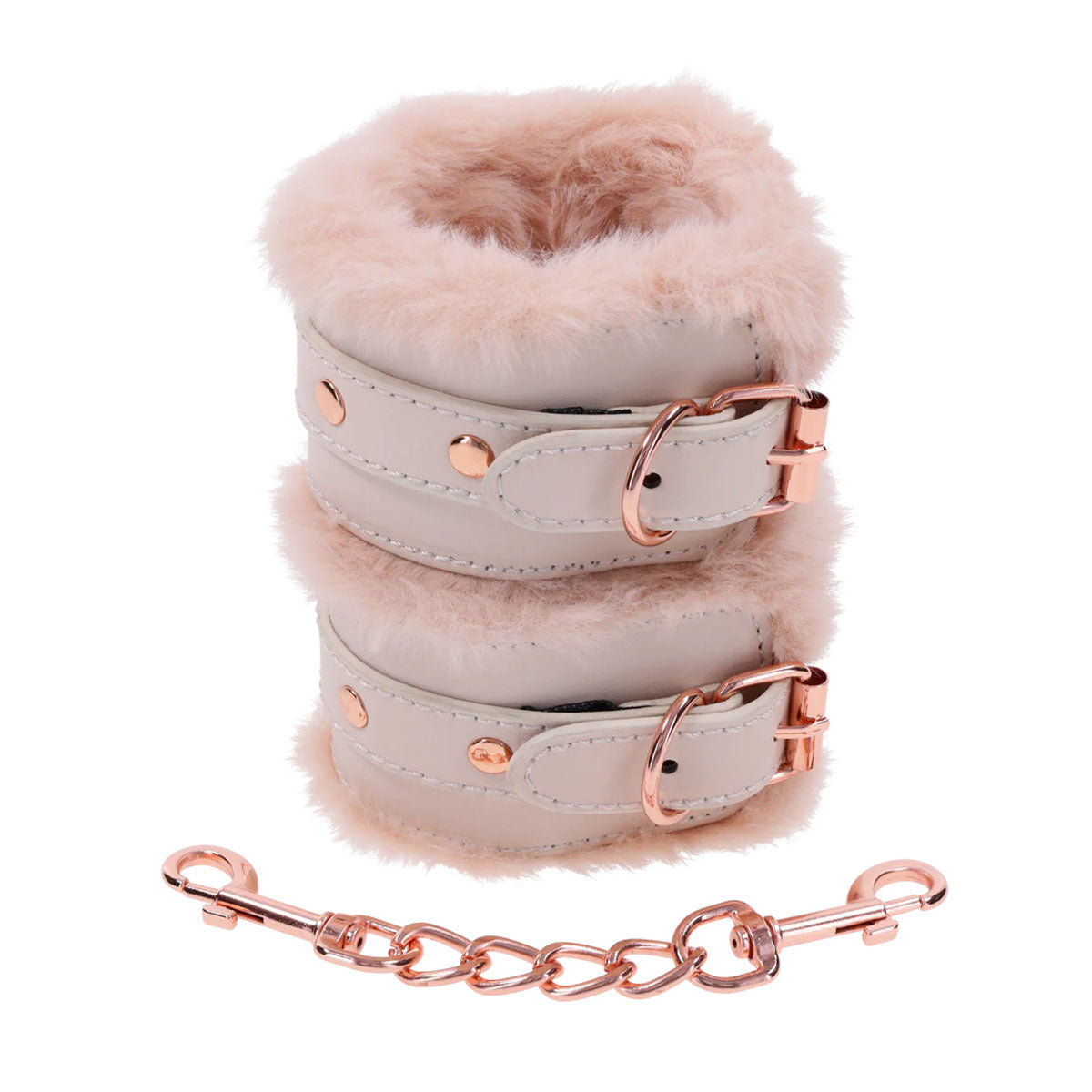 SportSheets Sex & Mischief Peaches ‘N CreaMe Fur Handcuffs