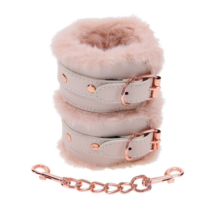 SportSheets Sex & Mischief Peaches ‘N CreaMe Fur Handcuffs